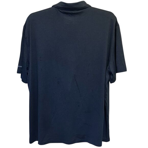 G.H. Bass & Co. Performance Polo Shirt Dark Blue XXL NWT Quick Dry UPF 50 - Picture 2 of 8